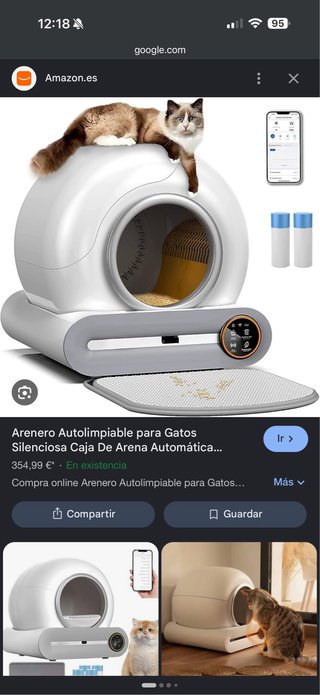 Arenero Autolimpiable para Gatos