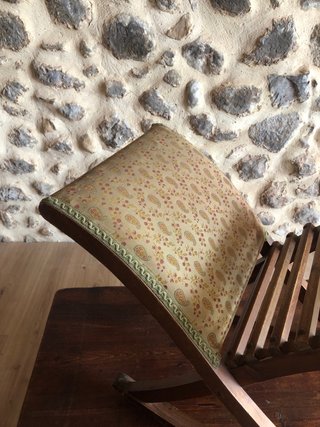Reposapiés hamaca tela y madera, estimulador pies