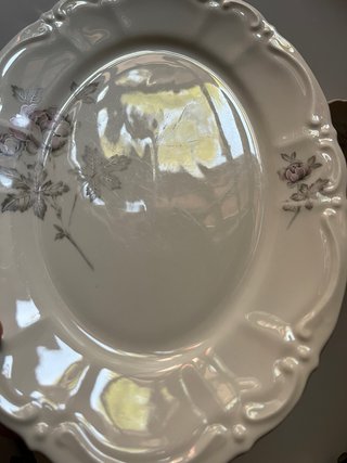 Set Vintage Porcellana Piatto Ovale e Ciotola