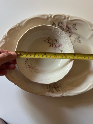 Set Vintage Porcellana Piatto Ovale e Ciotola