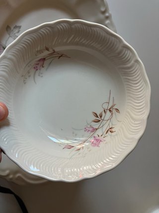 Set Vintage Porcellana Piatto Ovale e Ciotola