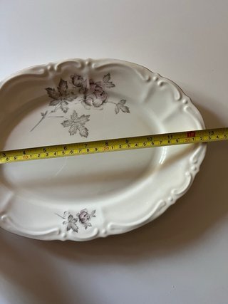 Set Vintage Porcellana Piatto Ovale e Ciotola