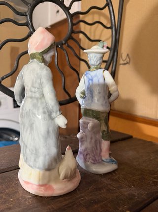 Figuras porcelana pareja rural