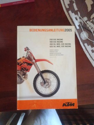 Manual propietario KTM 2005 EXC SX MXC