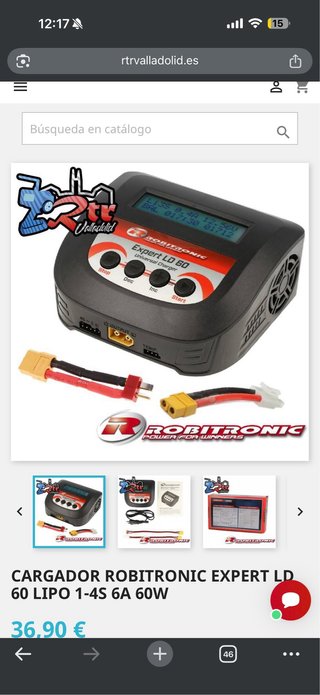 Cargador Robitronic Expert LD 60 Lipo 1-4S