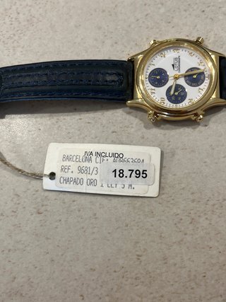 Reloj Lotus Cronógrafo Dorado y Azul chapado oro