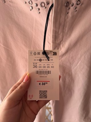 Pantalón Bershka blanco tachas