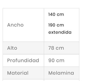Mesa de comedor extensible