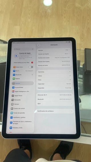 iPad Air 11 Azul 128GB M2 Batería 98%