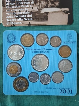 Serie Monete Zecca Stato 2001 Giuseppe Verdi
