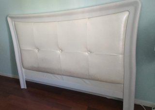 Cabecero Cama 180x200 cm Beige/Blanco