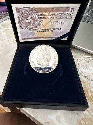Moneda 10 Euros Plata Sudáfrica Campeones