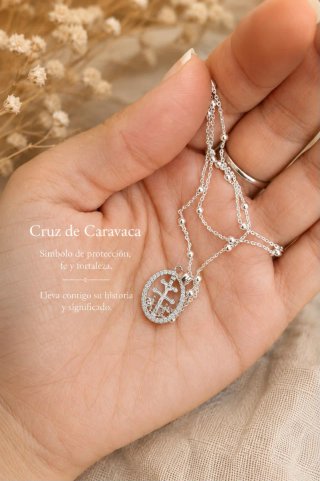 Collar Cruz de Caravaca Plata 925
