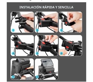 Bolsa Manillar Bici Negra