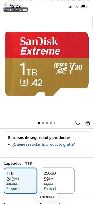 Tarjeta Micro SDXC SanDisk Extreme 1 TB