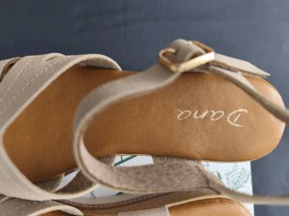 Sandalias cuña mujer beige n°36 nuevas