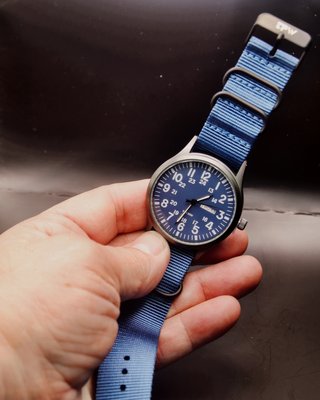 Reloj Militar 41mm Azul Correa NATO