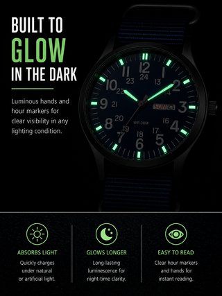 Reloj Militar 41mm Azul Correa NATO