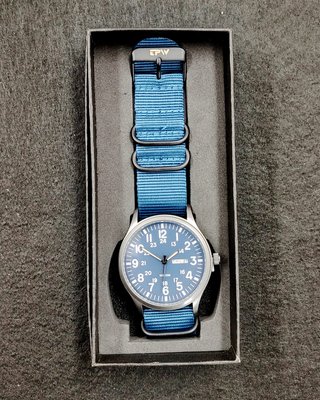 Reloj Militar 41mm Azul Correa NATO