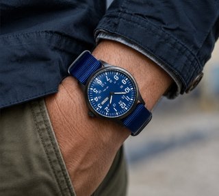 Reloj Militar 41mm Azul Correa NATO