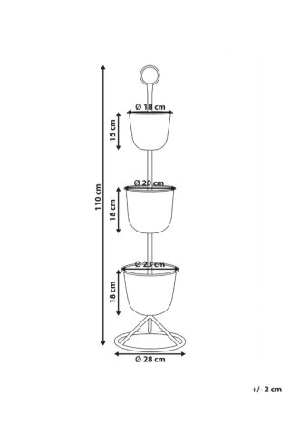 Supporto Vaso Renge Marrone Metallo