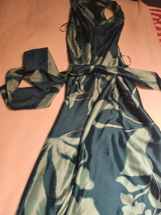 Vestido largo invitada/madrina verde