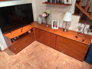 Mueble TV y Salón Madera
