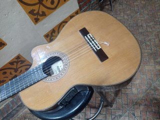 Guitarra admira auto amplificada+estuche rígido