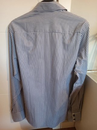 Camisa de vestir Di-Bye rayas azul y blanco