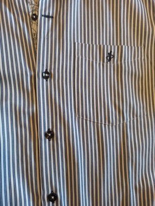 Camisa de vestir Di-Bye rayas azul y blanco