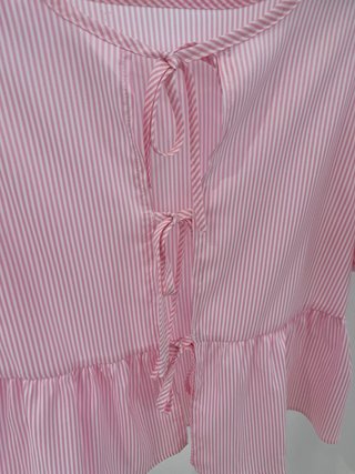 Conjunto Shein T M Rayas Rosas
