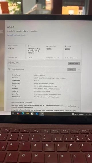 Microsoft Surface Laptop 256GB Táctil