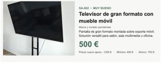TV 60 con soporte móvil sin control remoto
