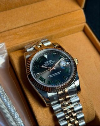 Seiko Mod Wimbledon 36mm Plata Oro Rosa