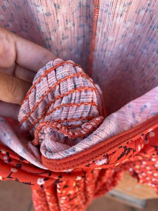 Vestido naranja escote cruzado