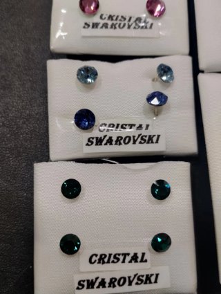 Pendientes Swarovski Plata varios tamaños