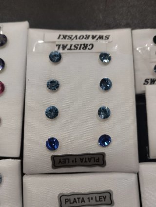 Pendientes Swarovski Plata varios tamaños