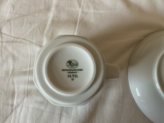 Taza y plato vintage floral alemán