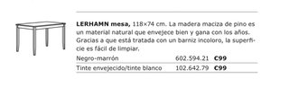 Mesa de comedor de madera