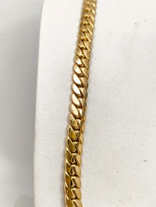 ORO NUEVO 18KT Cadena Cubana 8mm 50cm largo