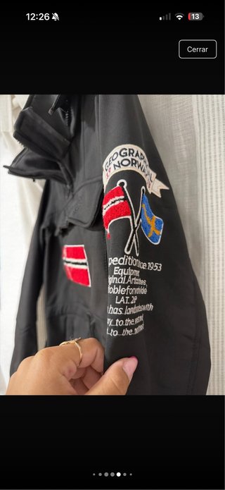 Chaqueta Geographical Norway Negra Talla L