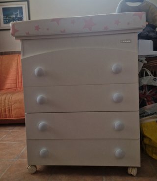 Mueble cambiador bañera bebé marca Trama