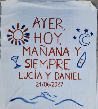 Tapiz personalizado pintado a mano