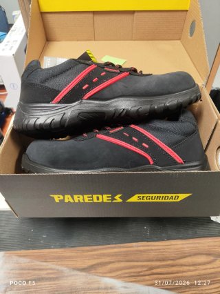 Zapatos de seguridad Paredes negros y rojos