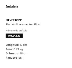 Edredón calidez ligera IKEA SILVERTOPP 240×220 cm