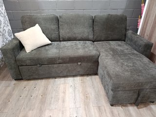 Sofá Cama Chaise Longue Luke 234cm Gris