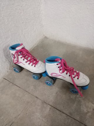 Patines Quad Blancos y Rosas