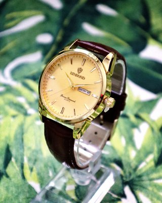 Reloj Caballero Caja Dorada Dial Champagne Elegant