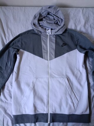 Sudadera Nike Niño Talla XL Gris/Blanco