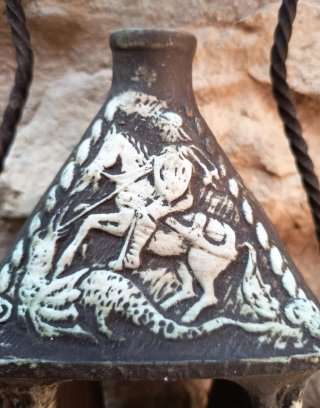 Botella Farol Cerámica Vintage Verdiana Cetti